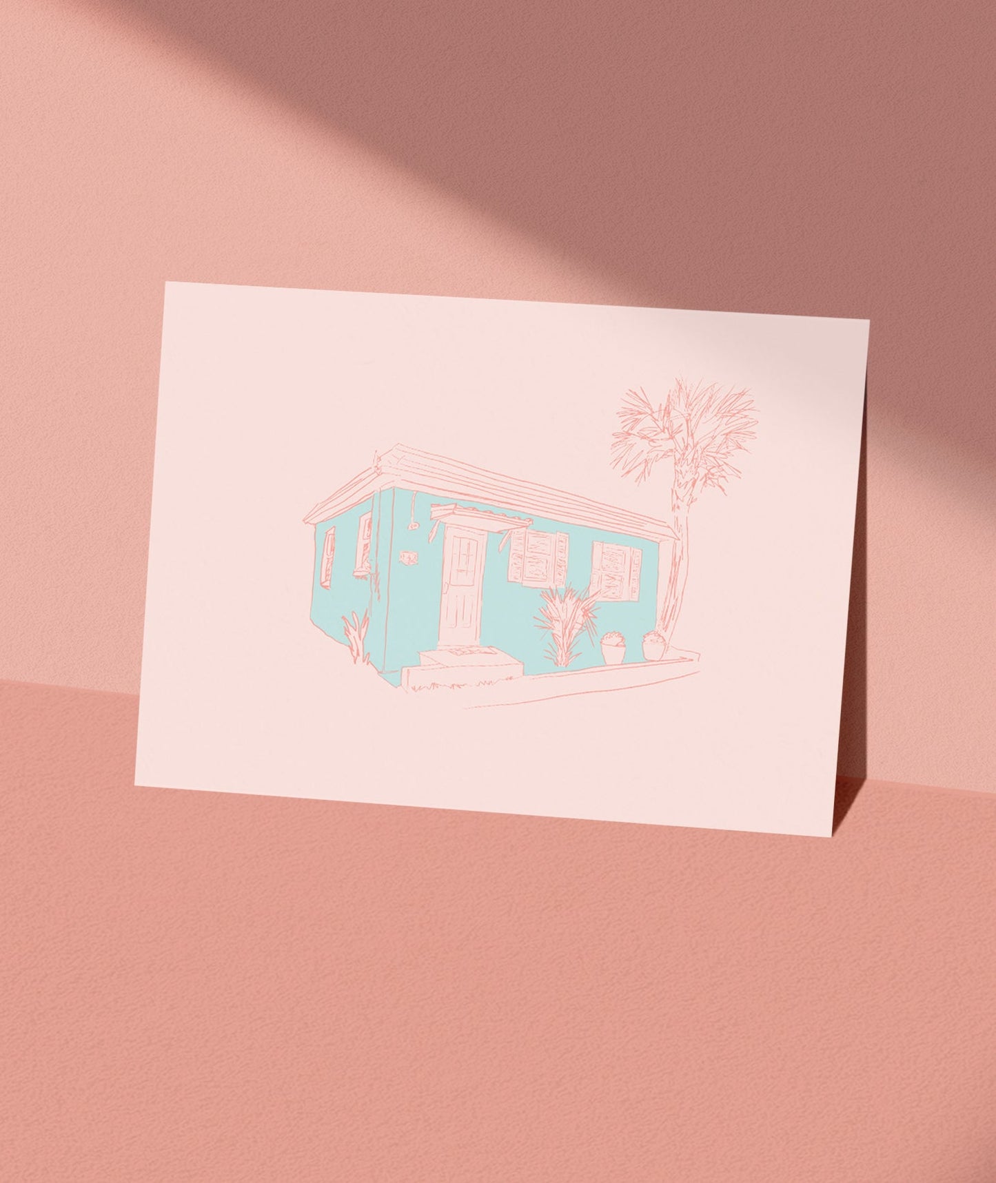 Beach Cottage Postcard