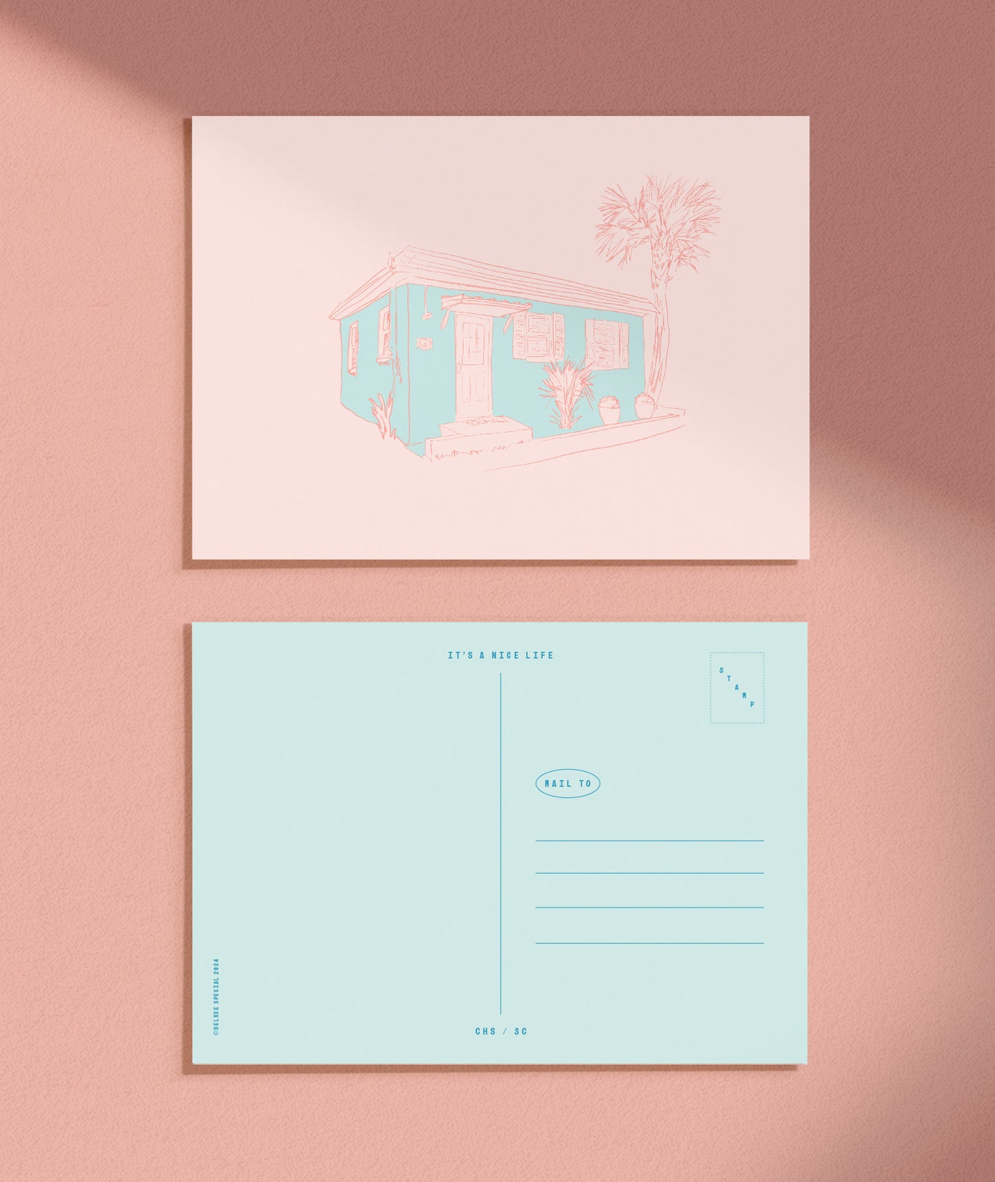 Beach Cottage Postcard