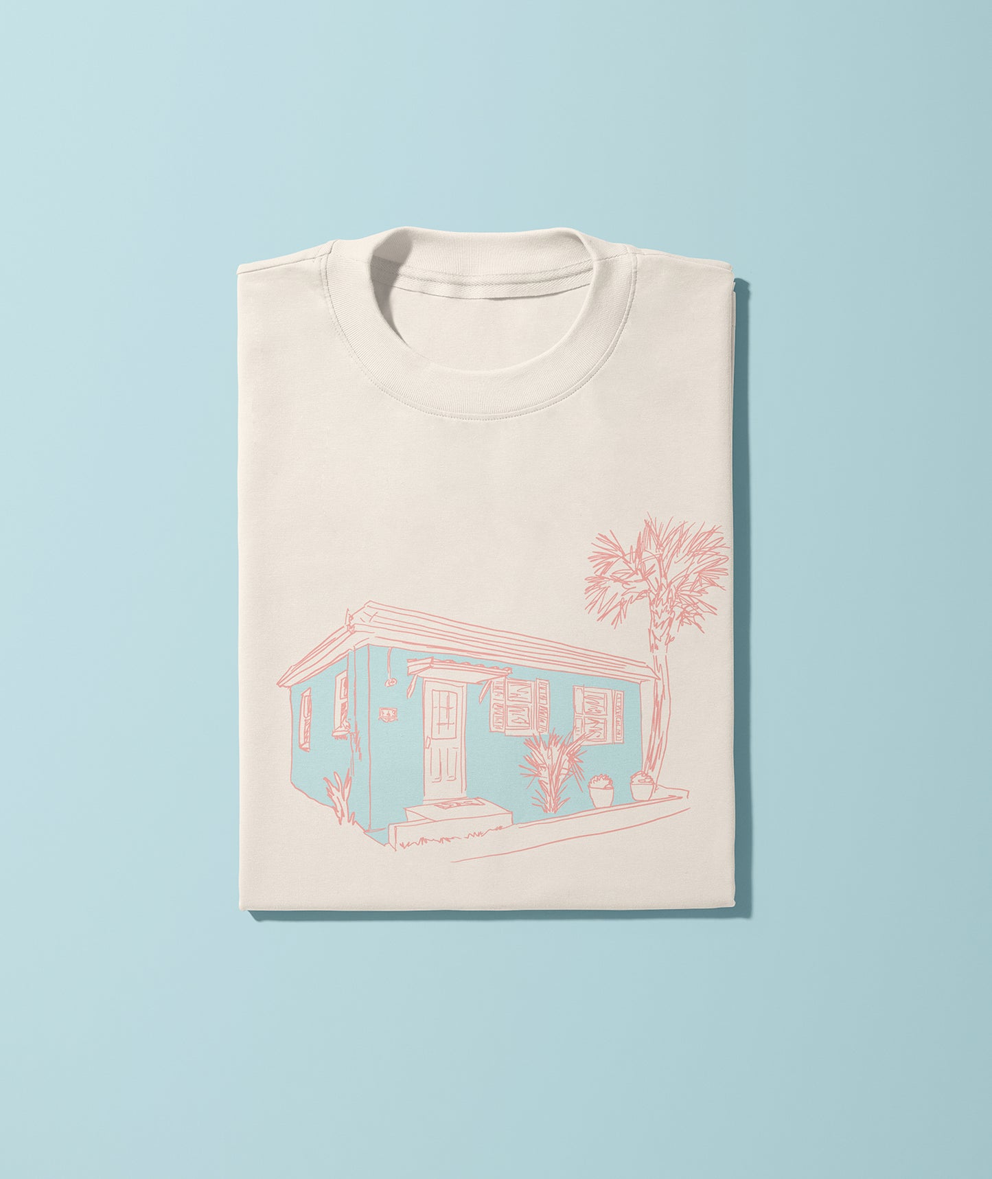 Folly Beach Cottage Tee