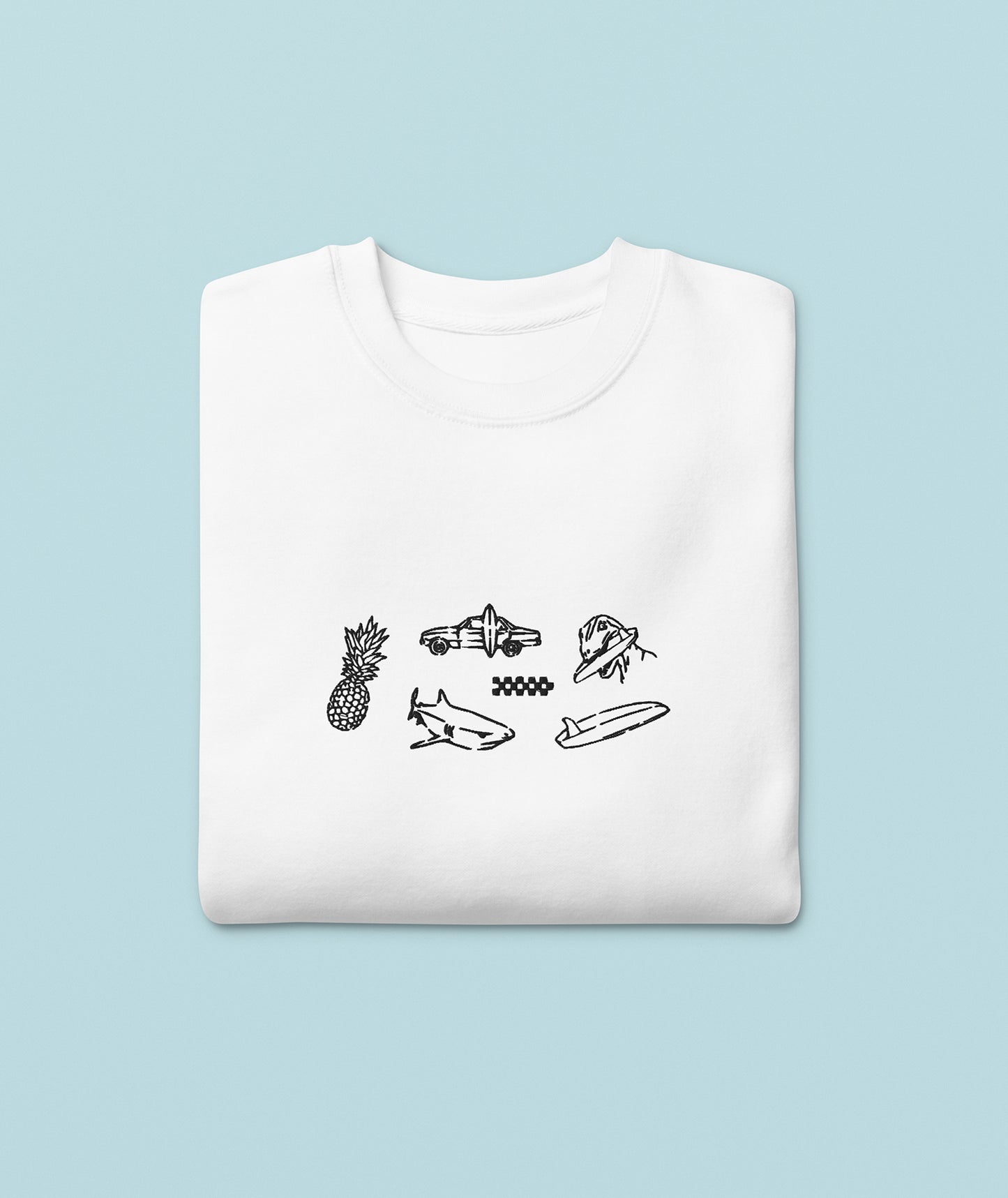 Life's A Beach Embroidered Crewneck Sweatshirt