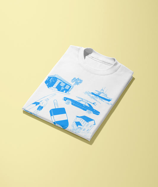 Deluxe Charleston Summer Tee - Blue