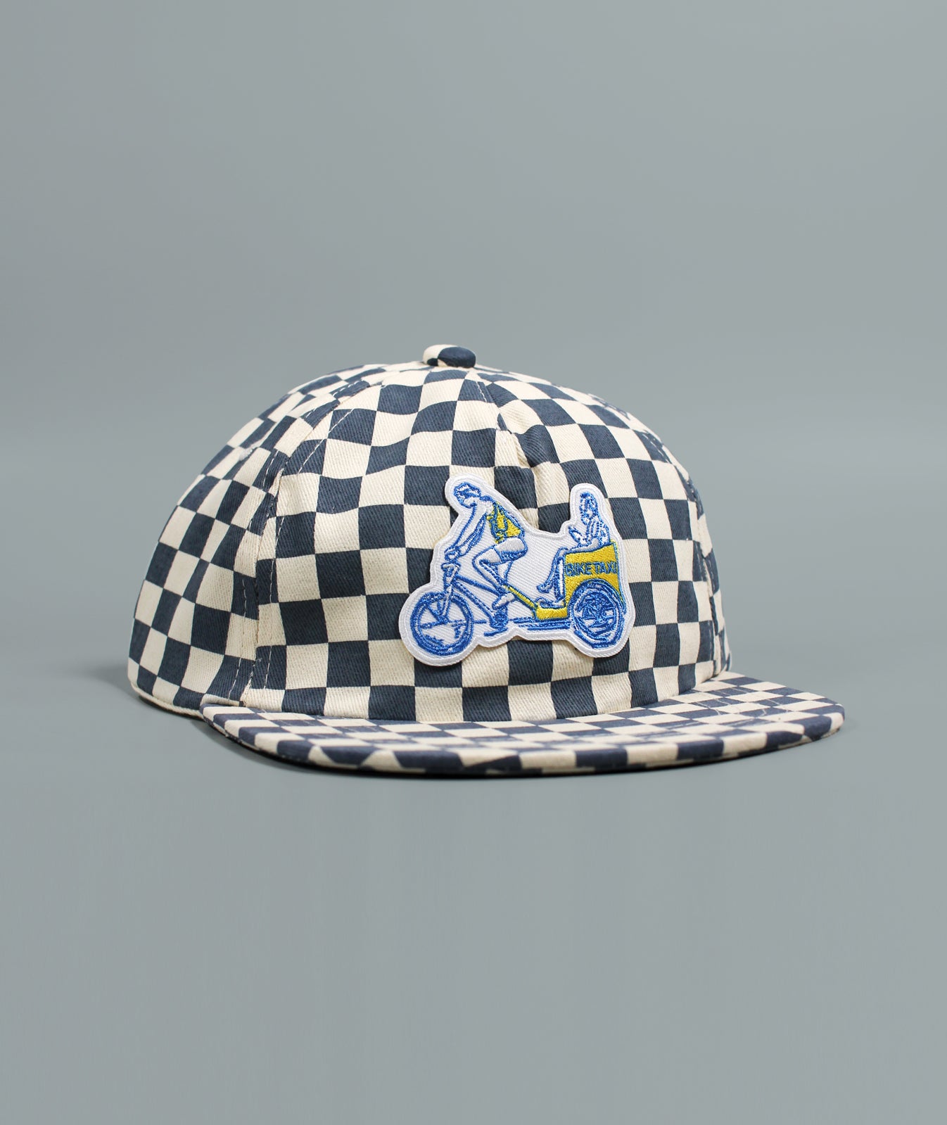 Bike Taxi Checkerboard Kids Hat