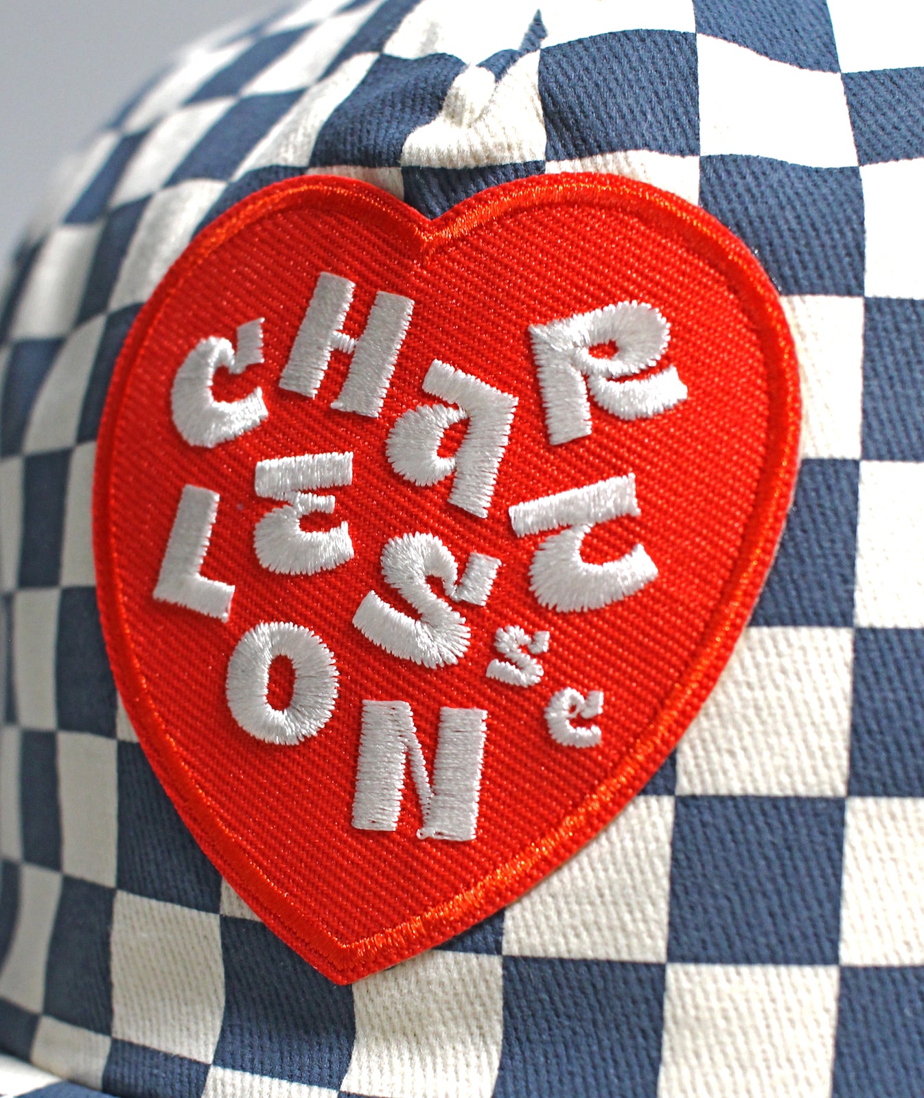 I Heart Charleston Checkerboard Kids Hat - Pink