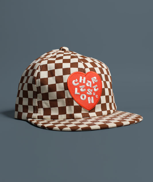 I Heart Charleston Checkerboard Hat - Rust