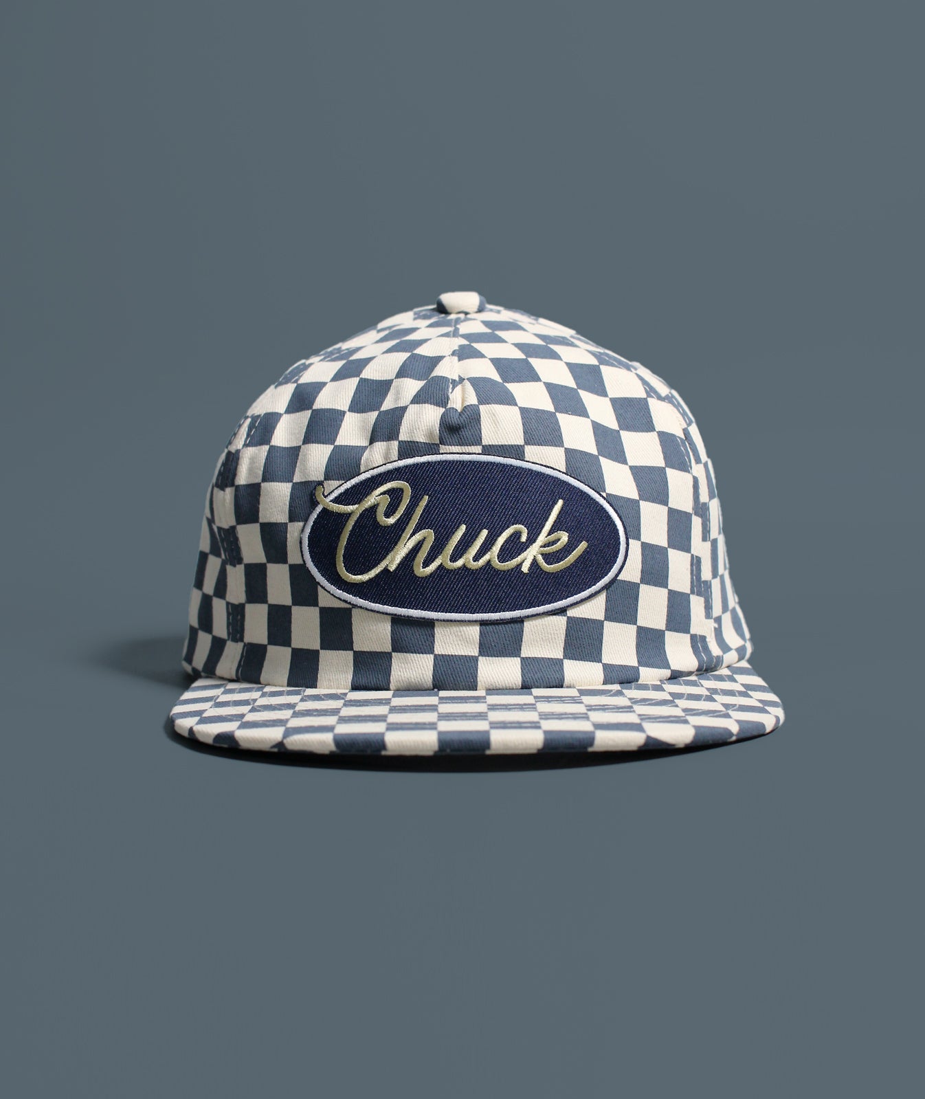 "Chuck" Checkerboard Charleston Hat - Slate