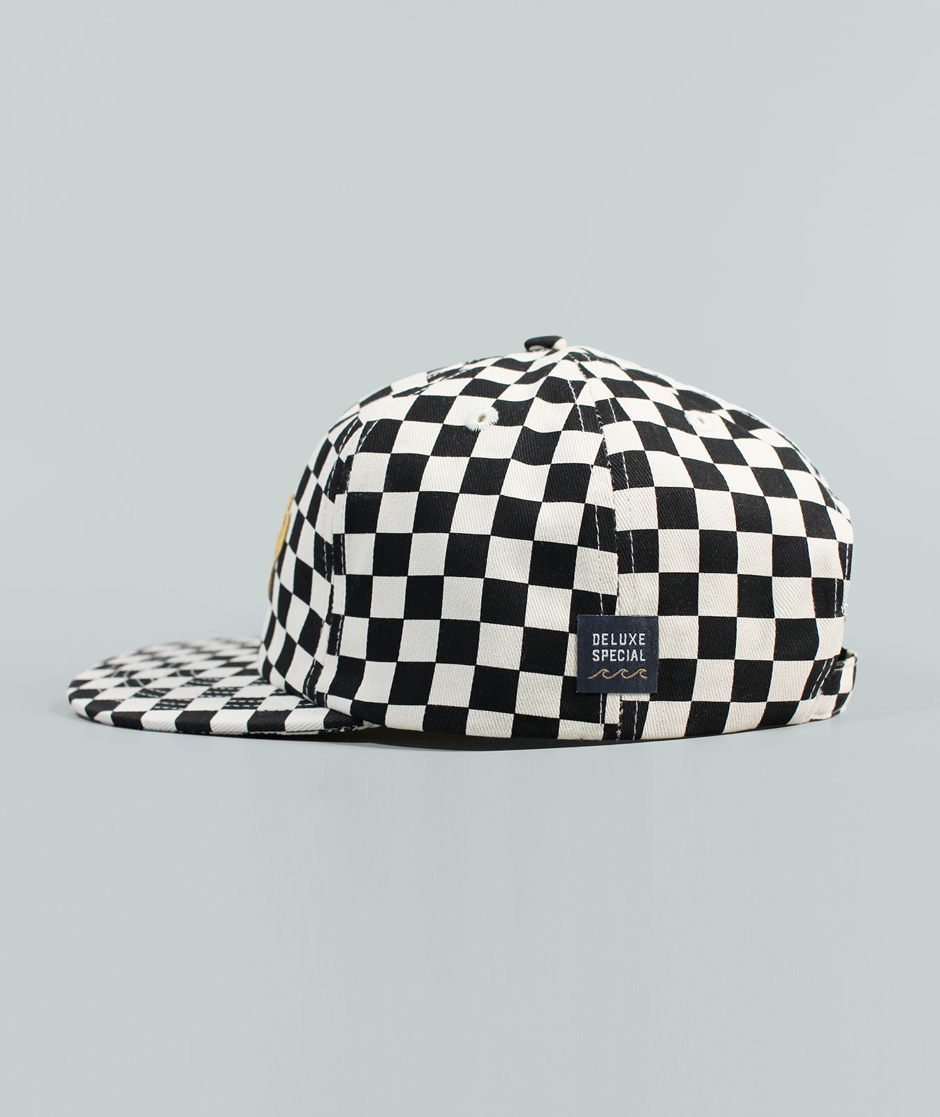 Sporty Folly Beach Checkerboard Hat - Black