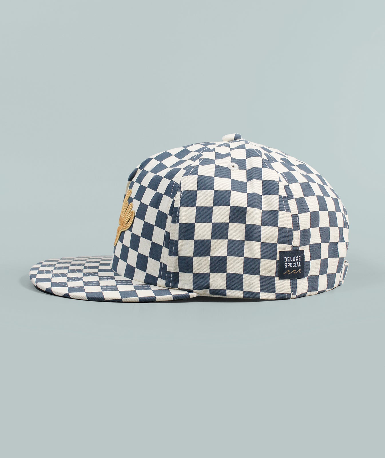 Sporty Folly Beach Checkerboard Hat - Slate