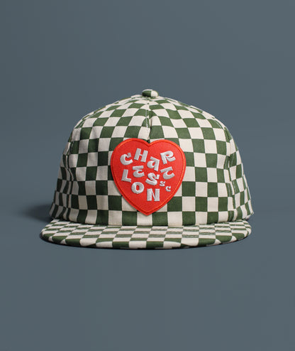 I Heart Charleston Checkerboard Hat - Seaweed