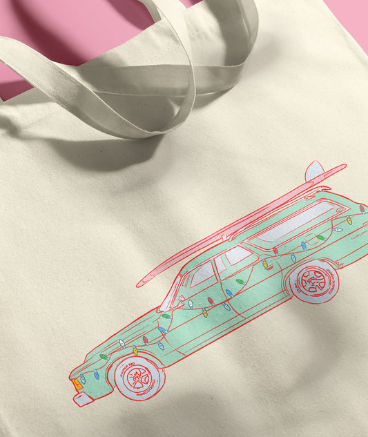 Merry Surfmas Retro Tote
