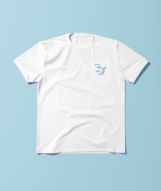 It's A Nice Life Embroidered Tee