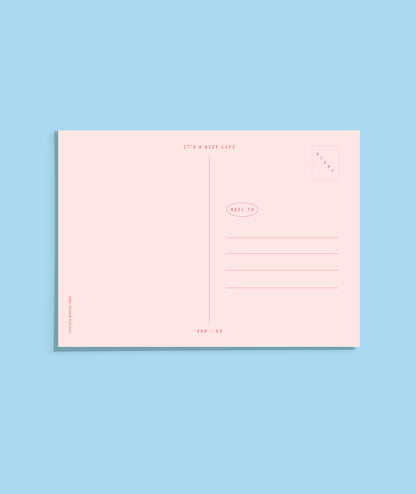pink postcard