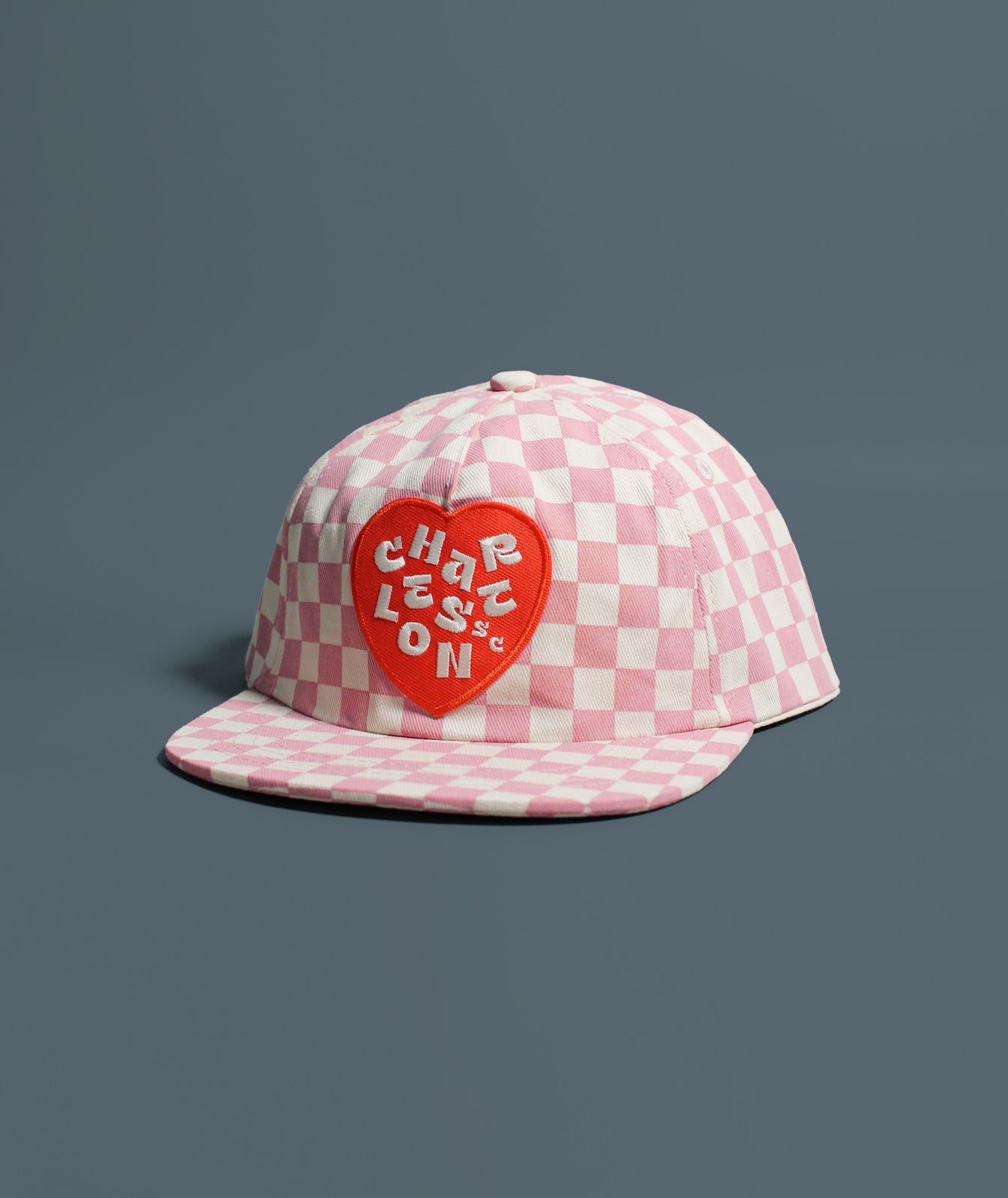 I Heart Charleston Checkerboard Kids Hat - Pink