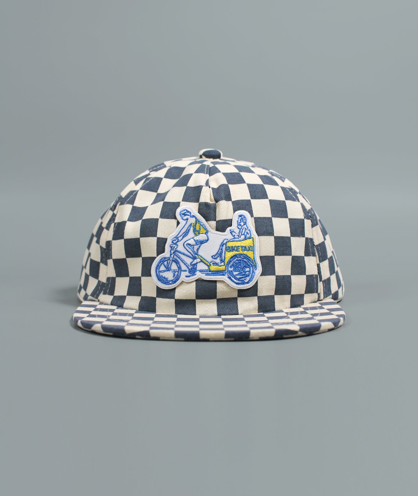 Bike Taxi Checkerboard Kids Hat