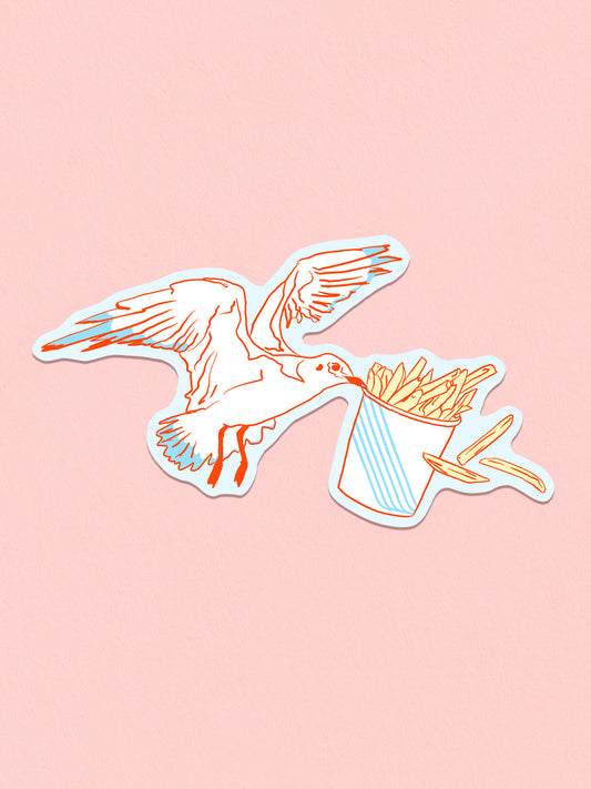 Mr. Steal Your French Fries Sticker