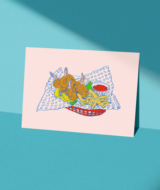 Shrimp Basket 8x10 Print