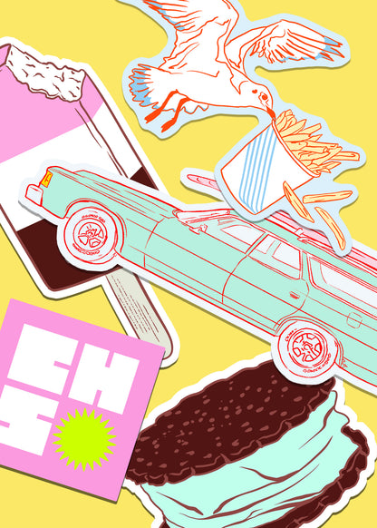 Mr. Steal Your French Fries Sticker